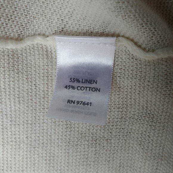 J Jill linen cotton lightweight knit cardigan sweater butter cream yello… - Picture 9 of 9